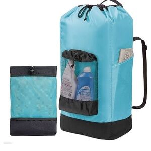 Kalidi Blue and Black Backpack for Laundry